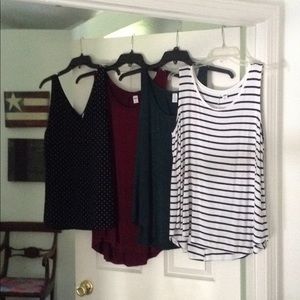 Lot of 4 Old Naxy xl tank tops